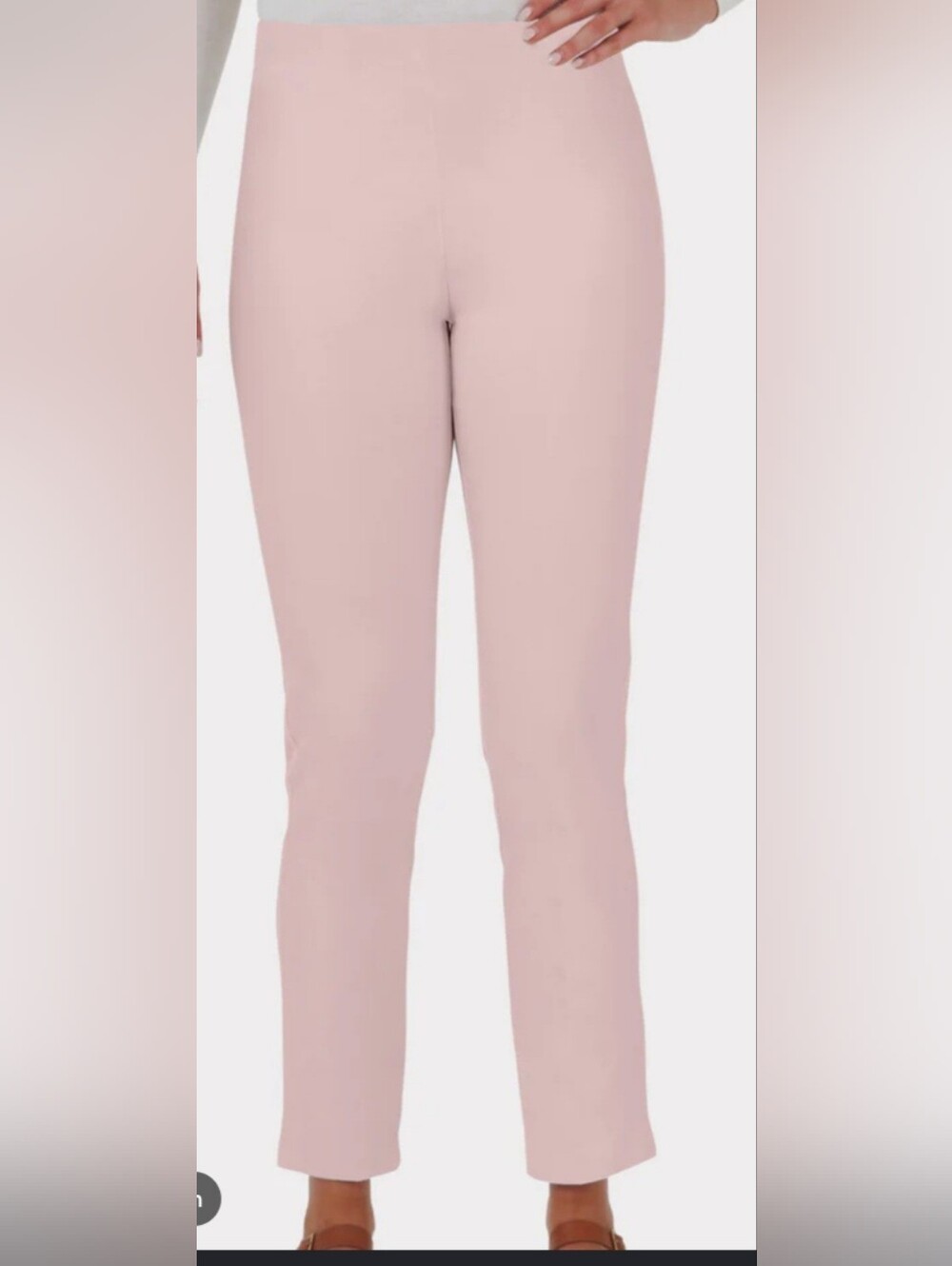 Women's High-Rise Straight Leg Pants in Blush Pink
